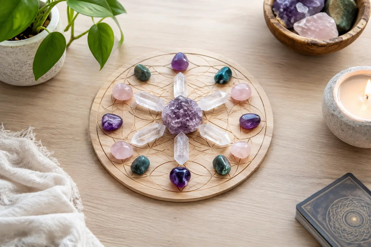 A Guide to Crystal Grid Layouts for Daily Rituals
