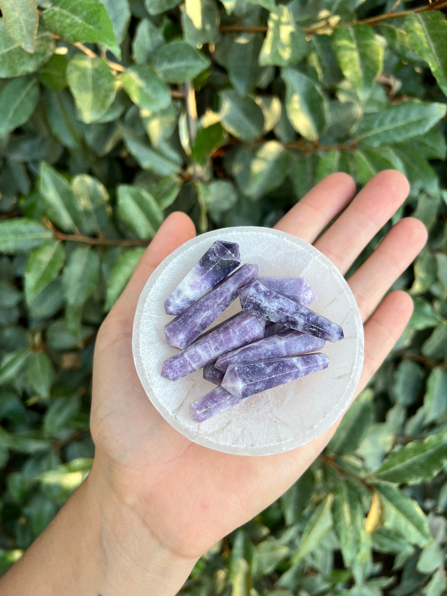 Lepidolite Double Terminated Point