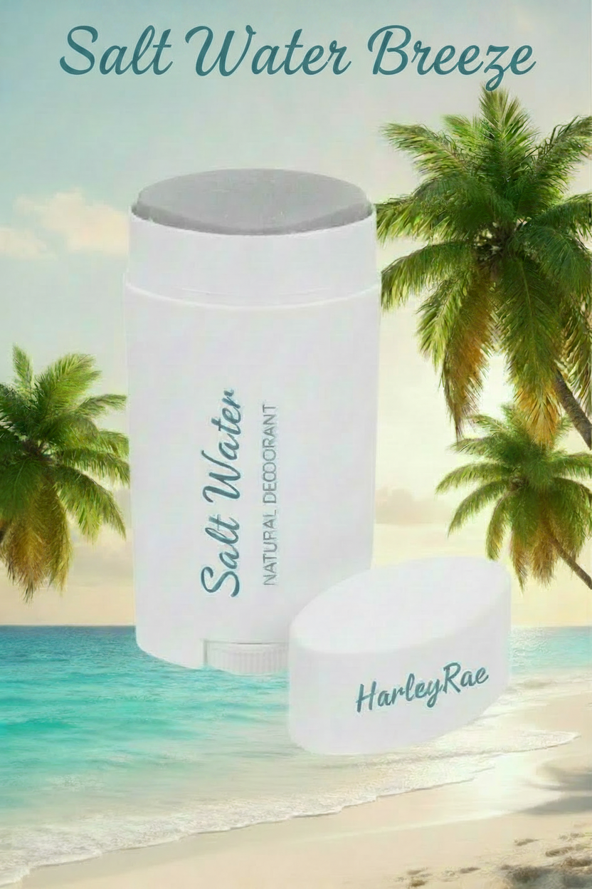HarleyRae Salt Water Breeze Natural Deodorant – Aluminum-Free Clean Deodorant with Fresh Ocean-Inspired Scent