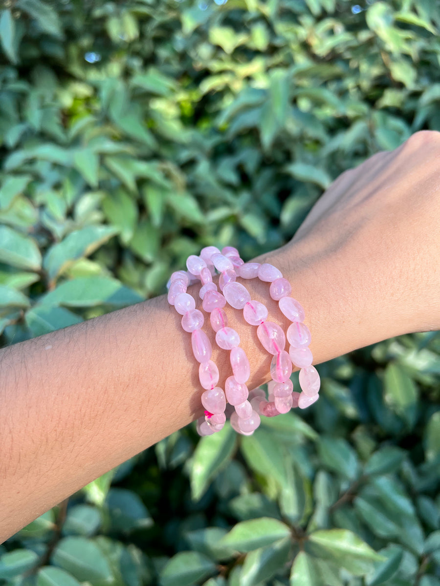 Rose Quartz Nugget Bracelet