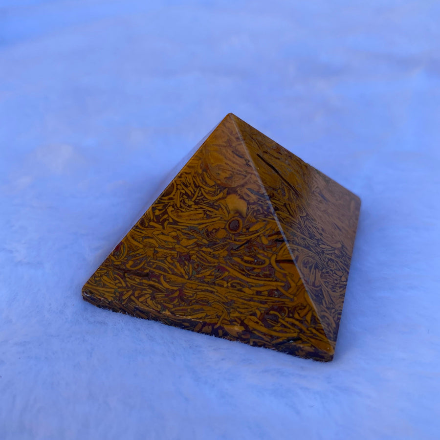 Calligraphy Jasper Pyramid