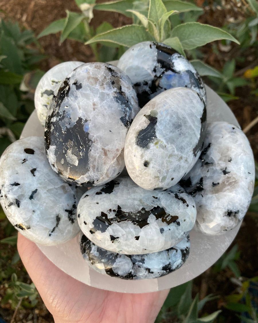 Rainbow Moonstone Palm Stone (large)