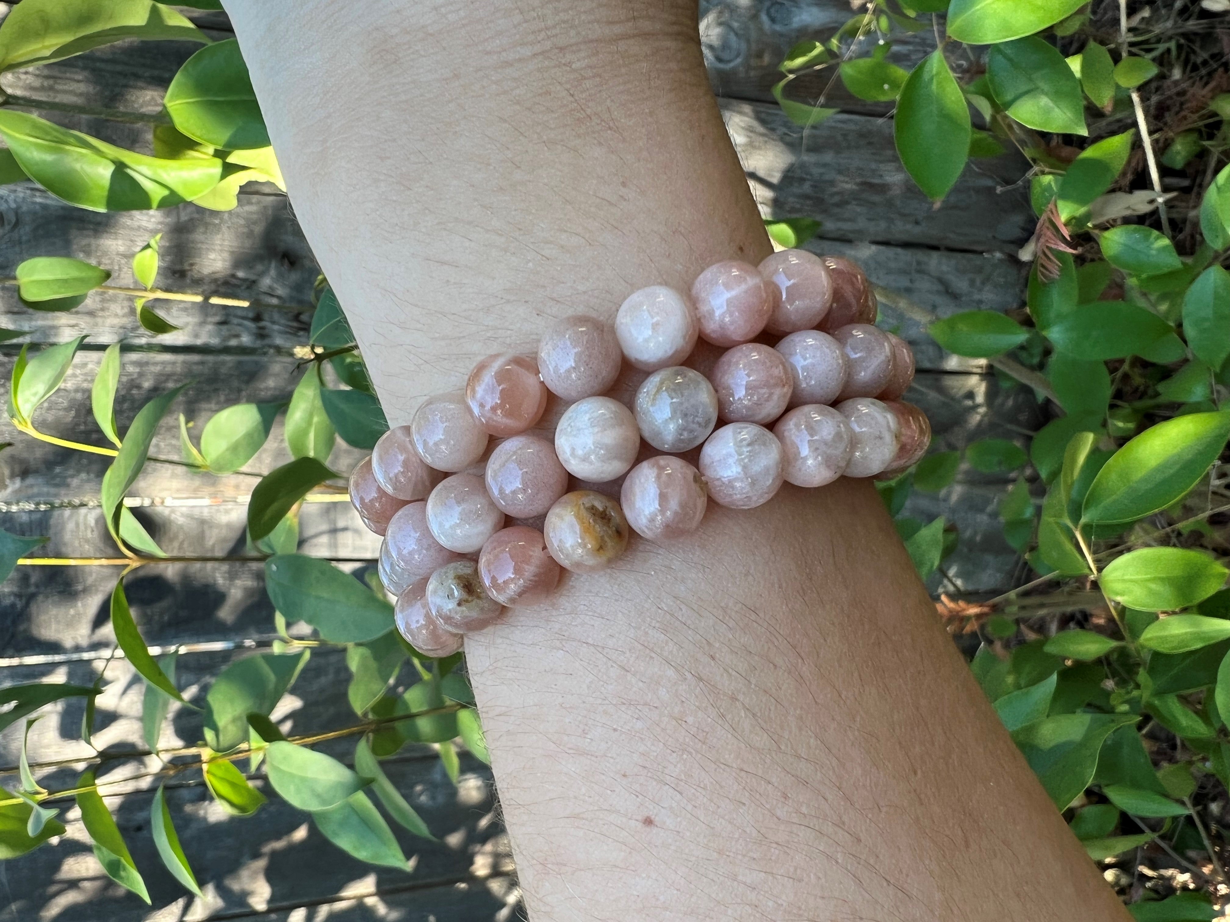 Sunstone Bead Bracelet