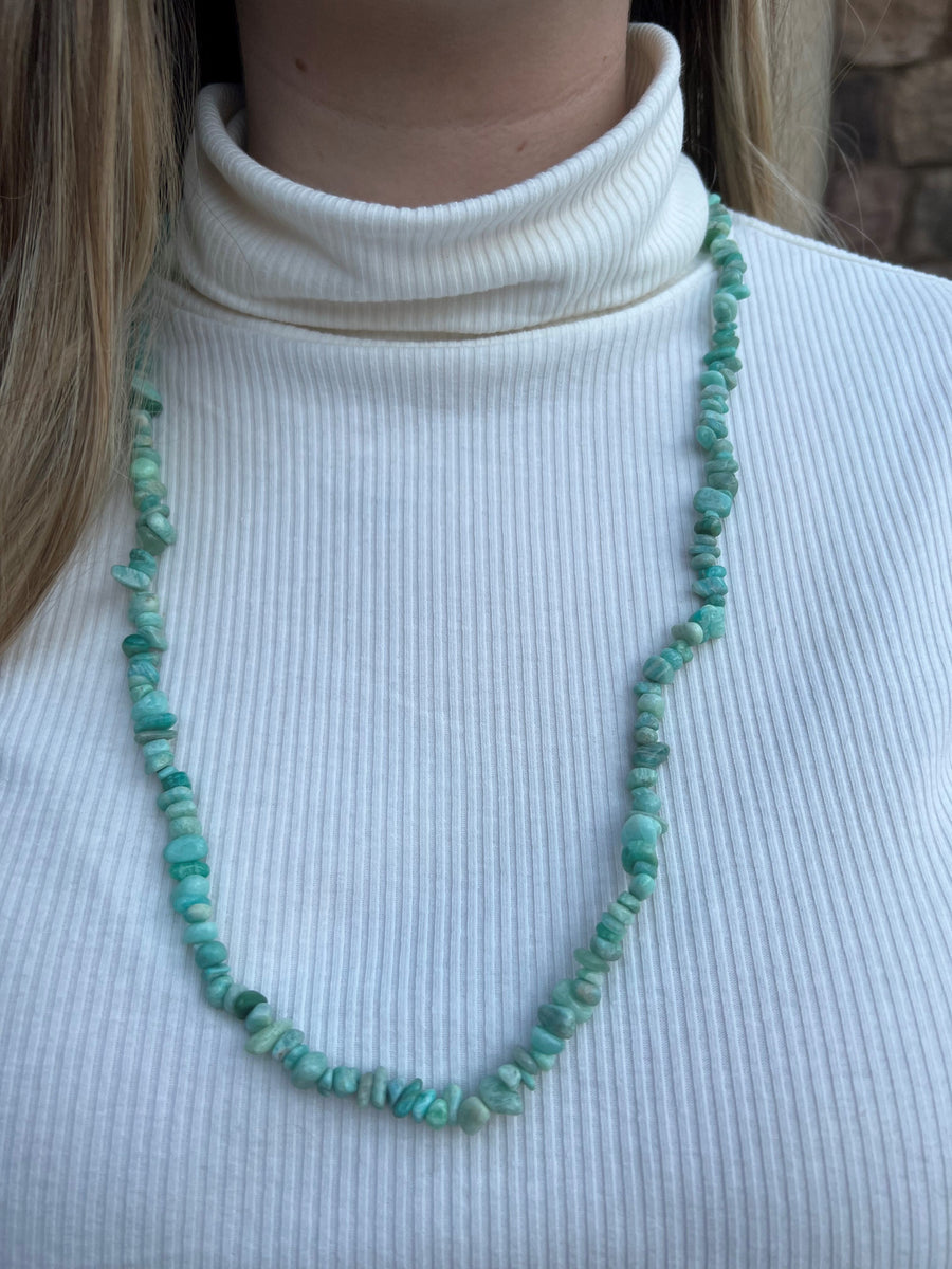 Amazonite Chip Necklace