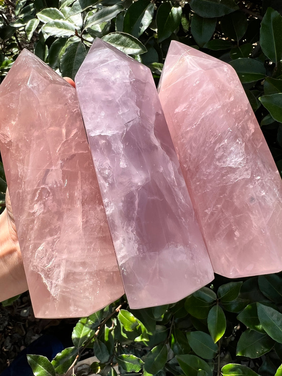 Large Rose Quartz Tower