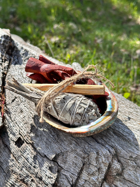 Wooden Tripod Stand for Abalone Shells, Crystals, and Spheres