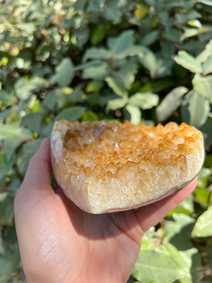 Citrine Heart Druzzy