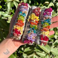Organic 7 Chakra White Sage with SINUATA Flowers