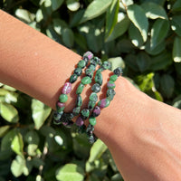 RUBY ZOISITE NUGGET BRACELET