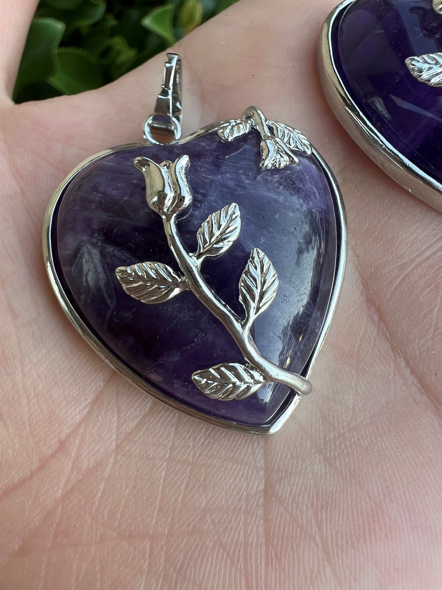 Amethyst Heart Pendant