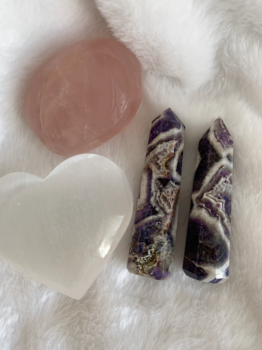 CHEVRON AMETHYST TOWER "Mini"