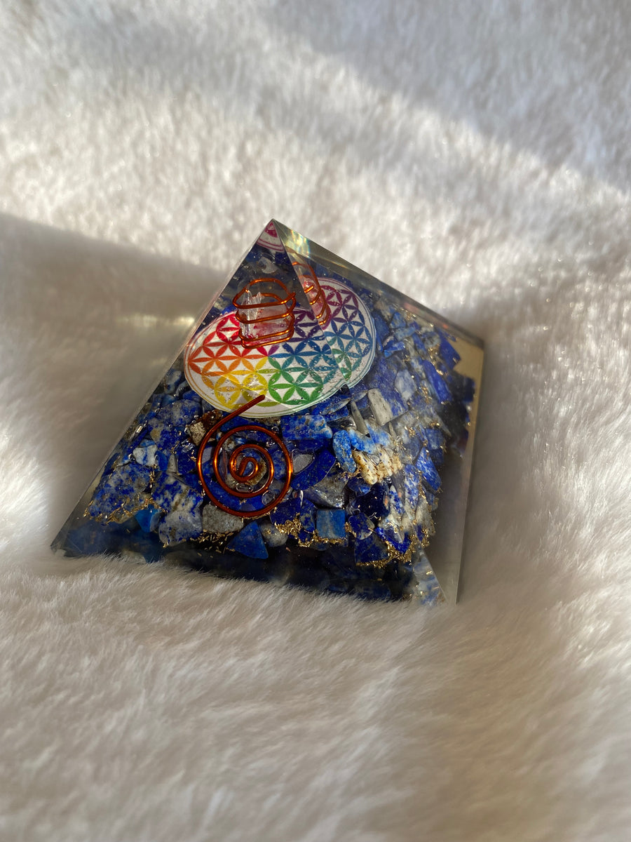 Lapis Lazuli Flower of Life Orgonite
