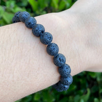 BLACK LAVA STONE BRACELET