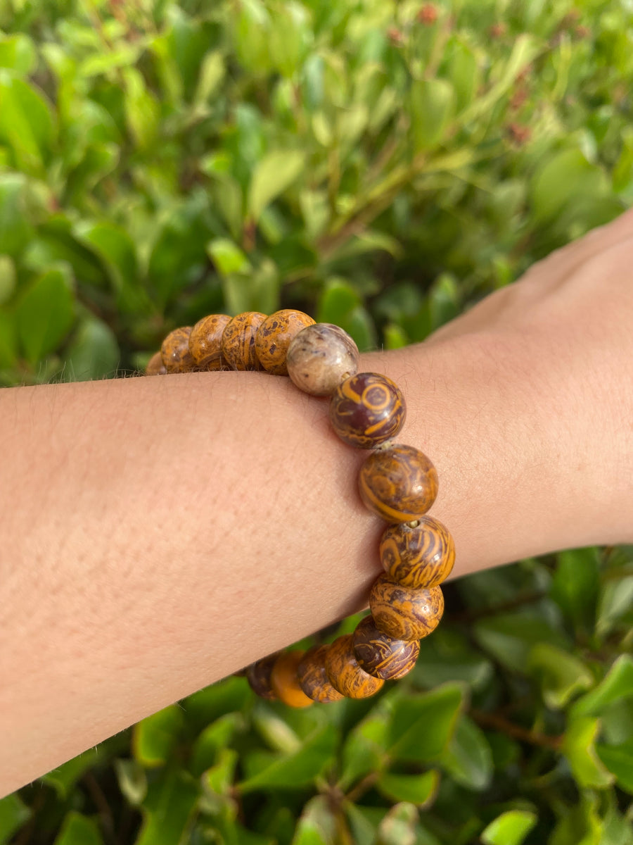 Calligraphy Stone Bracelet