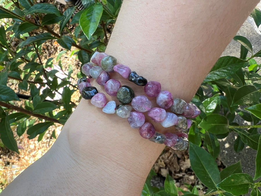 Mixed Tourmaline Nugget Bracelet