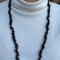 Black Tourmaline Chip Necklace by HarleyRae