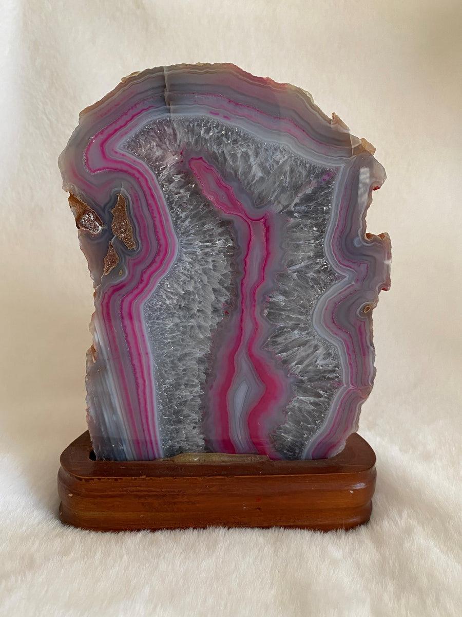 Pink Agate Woodbase
